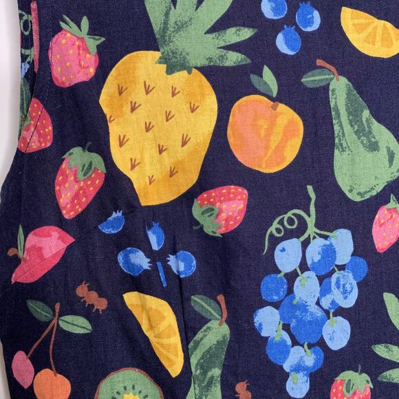 Princess Highway Retro Reboot Fruit Jumpsuit Teacher Linen Womens Size 12 AU 8US - Picture 10 of 16